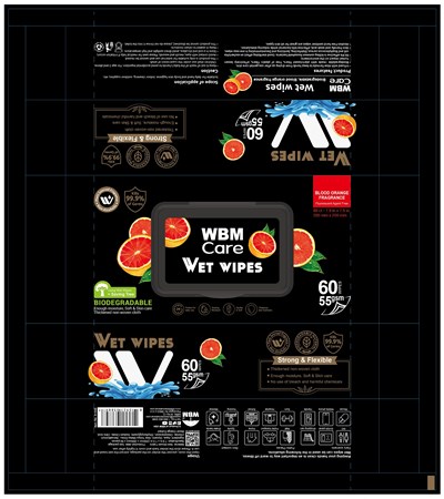 Label Image (Wbm Care Wet Wipes 60 20 Pcs Bzk 013)